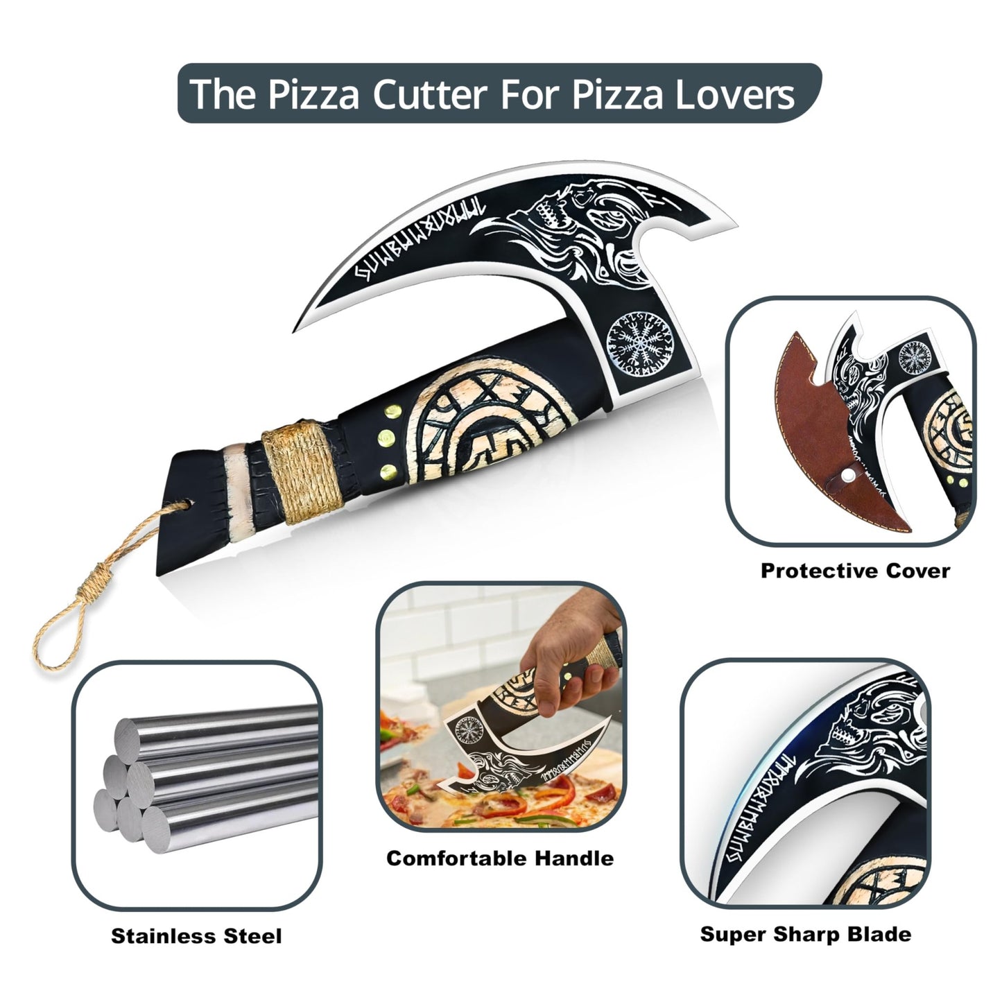 Chef's Edge Axe - Inspired Pizza Cutter - Chef's Edge