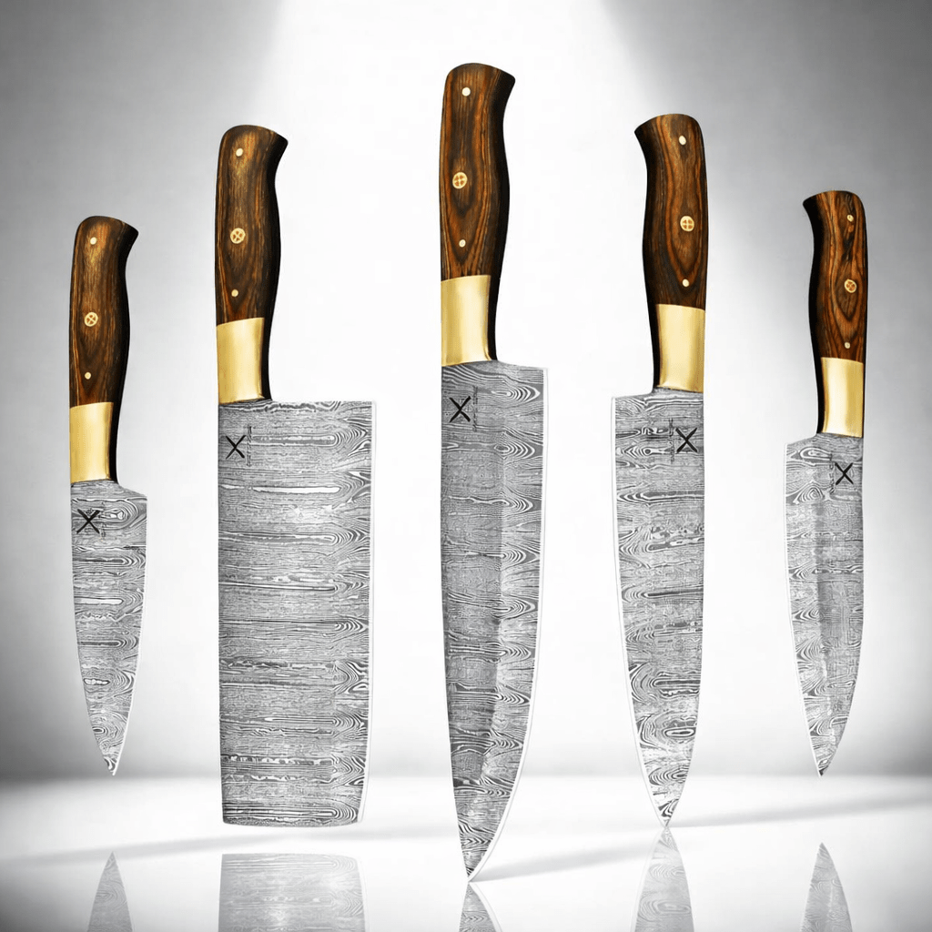 5 - Piece Damascus Steel Knife Set - Chef's Edge