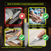 Chef's Edge 5 - Piece Damascus Knife Set - Chef's Edge