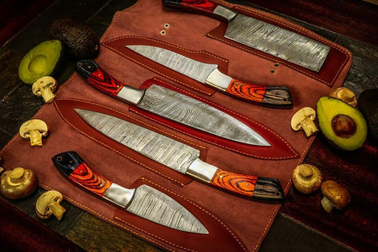 Chef's Edge Damascus Steel Knives Set - Chef's Edge
