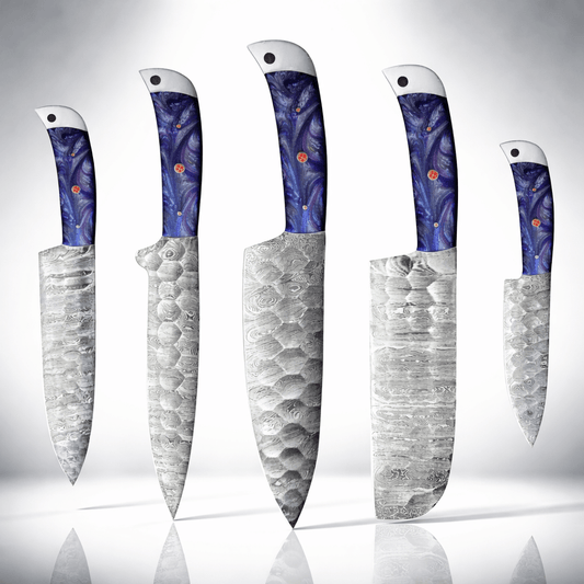 Damascus Steel Kitchen Knife Set - Chef's Edge